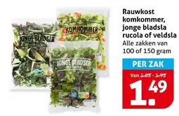 Hoogvliet Alle rauwkost komkommer, jonge bladsla rucola of veldsla aanbieding