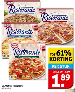 Hoogvliet Dr. oetker ristorante aanbieding