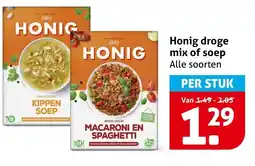Hoogvliet Honig droge mix of soep aanbieding
