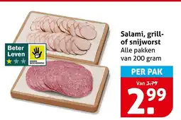 Hoogvliet Salami, grill of snijworst aanbieding