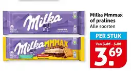 Hoogvliet Milka mmmax of pralines aanbieding