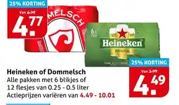 Hoogvliet Heineken of dommelsch aanbieding