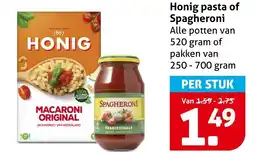 Hoogvliet Honig pasta of spagheroni aanbieding