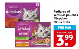 Hoogvliet Pedigree of whiskas pouches aanbieding
