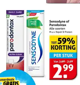 Hoogvliet Sensodyne of parodontax aanbieding