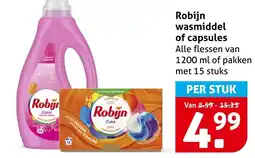 Hoogvliet Robijn wasmiddel of capsules aanbieding