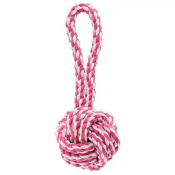 Pets Place Adori Flos Bal Met Lus - Trekspeelgoed - Wit&Pink 27 cm aanbieding