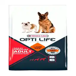 Pets Place Opti Life Adult Digestion Medium-Maxi - Hondenbrokken - 12,5 kg aanbieding