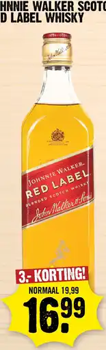 Super Dirck 3 johnnie walker red label whisky aanbieding