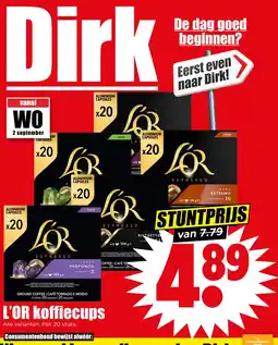 Dirk L'OR koffiecups aanbieding