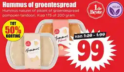 Dirk 1de Beste Hummus of groentespread aanbieding