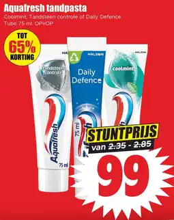 Dirk Aquafresh tandpasta aanbieding