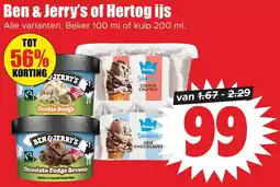 Dirk Ben & Jerry's of Hertog ijs aanbieding