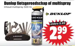 Dirk Dunlop fietsgereedschap of multispray aanbieding