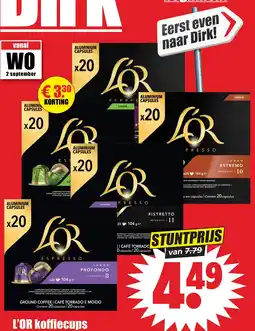 Dirk L'OR koffiecups aanbieding