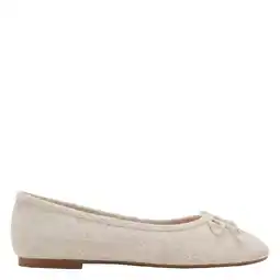 Wehkamp Mango Kids katoenen ballerina's - beige aanbieding