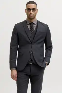 Wehkamp JACK & JONES PREMIUM colbert met wol zwart aanbieding
