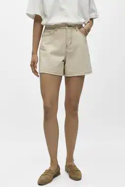 Wehkamp OBJECT denim regular highwaist short zand aanbieding