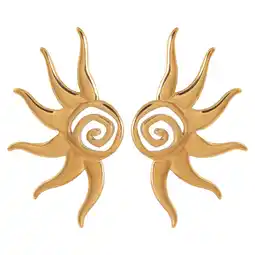 Wehkamp Label Kiki gold plated oorbellen Sunflare aanbieding