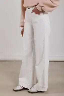 Wehkamp NUKUS highwaist wide leg jeans wit aanbieding
