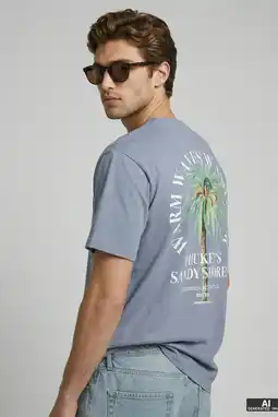 Wehkamp JJ REBEL relaxed T-shirt met backprint lavendel aanbieding