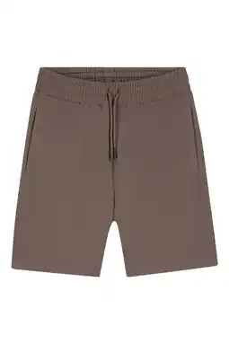 Wehkamp Malelions regular sweatshort bruin rib gebreid aanbieding