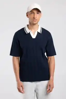 Wehkamp America Today regular fit polo - donkerblauw aanbieding