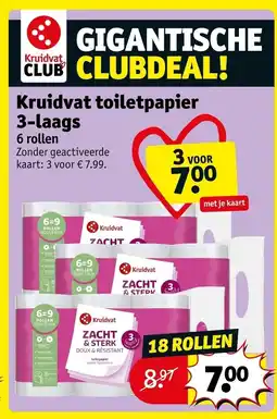 Kruidvat Kruidvat toiletpapier 3-laags aanbieding
