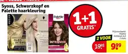 Kruidvat Syoss, Schwarzkopf en Palette haarkleuring aanbieding