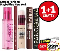 Kruidvat L'Oréal Paris en Maybelline New York aanbieding