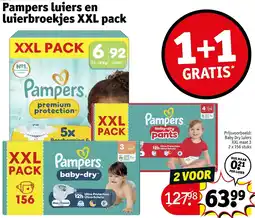 Kruidvat Pampers luiers en luierbroekjes XXL pack aanbieding