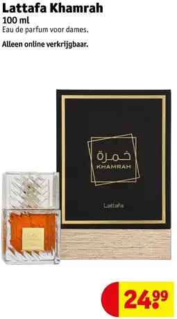 Kruidvat Lattafa Khamrah aanbieding