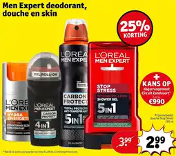 Kruidvat L'Oréal Men Expert deodorant, douche en skin aanbieding