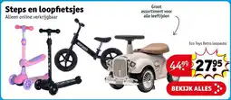 Kruidvat Steps en loopfietsjes aanbieding