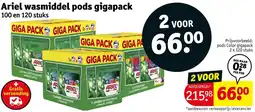 Kruidvat Ariel wasmiddel pods gigapack aanbieding