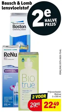 Kruidvat Bausch & Lomb lensvloeistof aanbieding