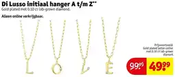 Kruidvat Di Lusso initial hanger A t/m Z aanbieding
