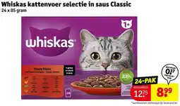 Kruidvat Whiskas kattenvoer selectie in saus Classic aanbieding