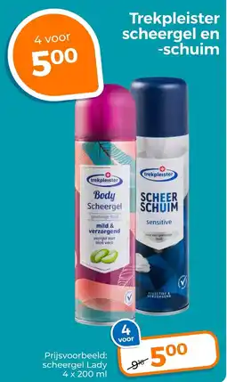 Trekpleister Trekpleister scheergel en schuim aanbieding
