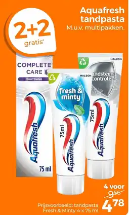 Trekpleister Aquafresh tandpasta aanbieding