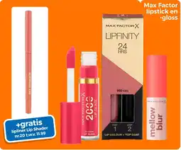 Trekpleister Max Factor lipstik en gloss aanbieding