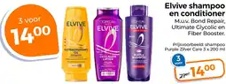 Trekpleister Elvive shampoo en conditioner aanbieding