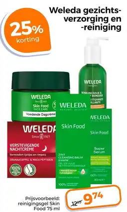 Trekpleister Weleda gezichtsverzorging en reiniging aanbieding