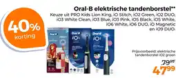Trekpleister Oral-B elektrische tandenborstel aanbieding