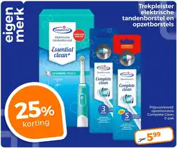 Trekpleister Trekpleister elektrische tandenborstel en opzetborstels aanbieding