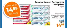 Trekpleister Parodontax en Sensodyne tandpasta aanbieding