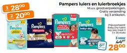 Trekpleister Pampers luiers en luierbroekjes aanbieding