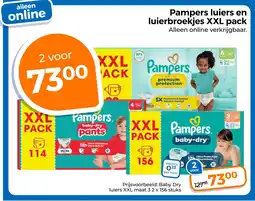 Trekpleister Pampers luiers en luierbroekjes XXL pack aanbieding