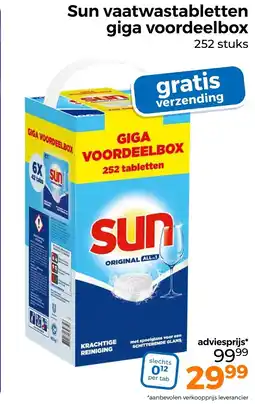 Trekpleister Sun vaatwastabletten giga voordeelbox aanbieding
