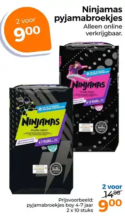 Trekpleister Ninjamas pyjamabroekjes aanbieding